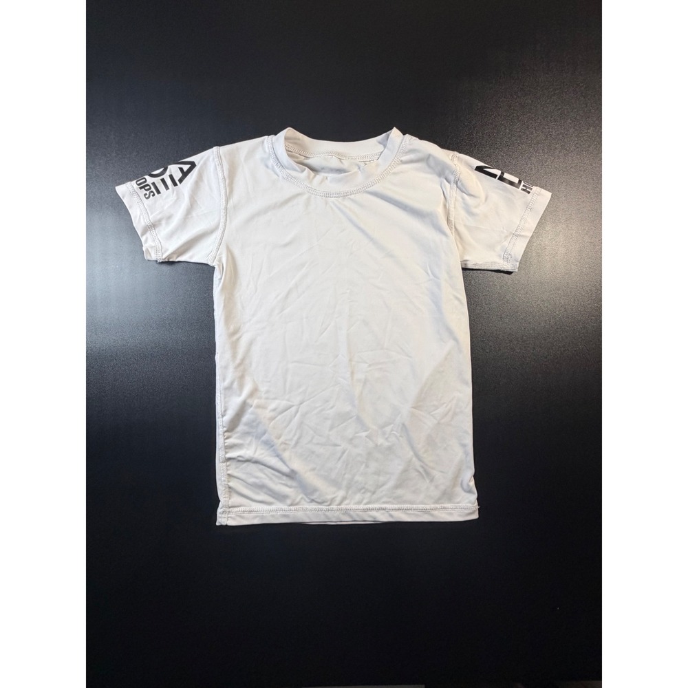 Made Hoops Kids White Compression Shirt Basketball Base Layer Youth Small K9